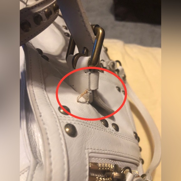 **BDAY MONTH SALE**Louis Vuitton Vintage Rivete cream handbag - Picture 10 of 17